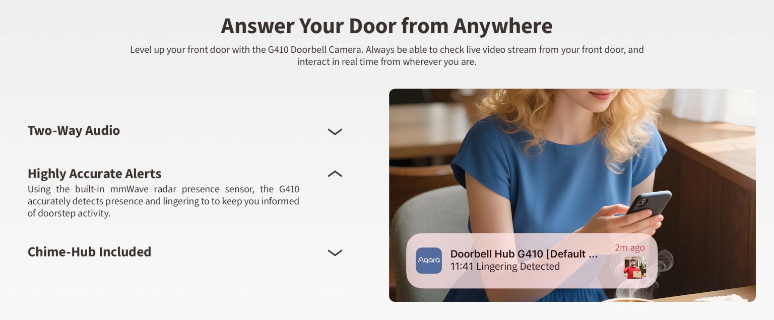Aqara G410 Doorbell Camera Hub Select