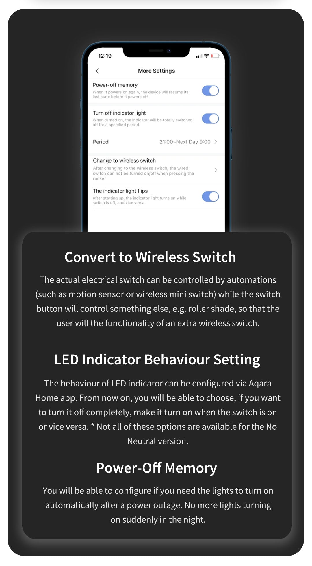 Aqara H1 Smart Wall Switch (Neutral / No-Neutral)