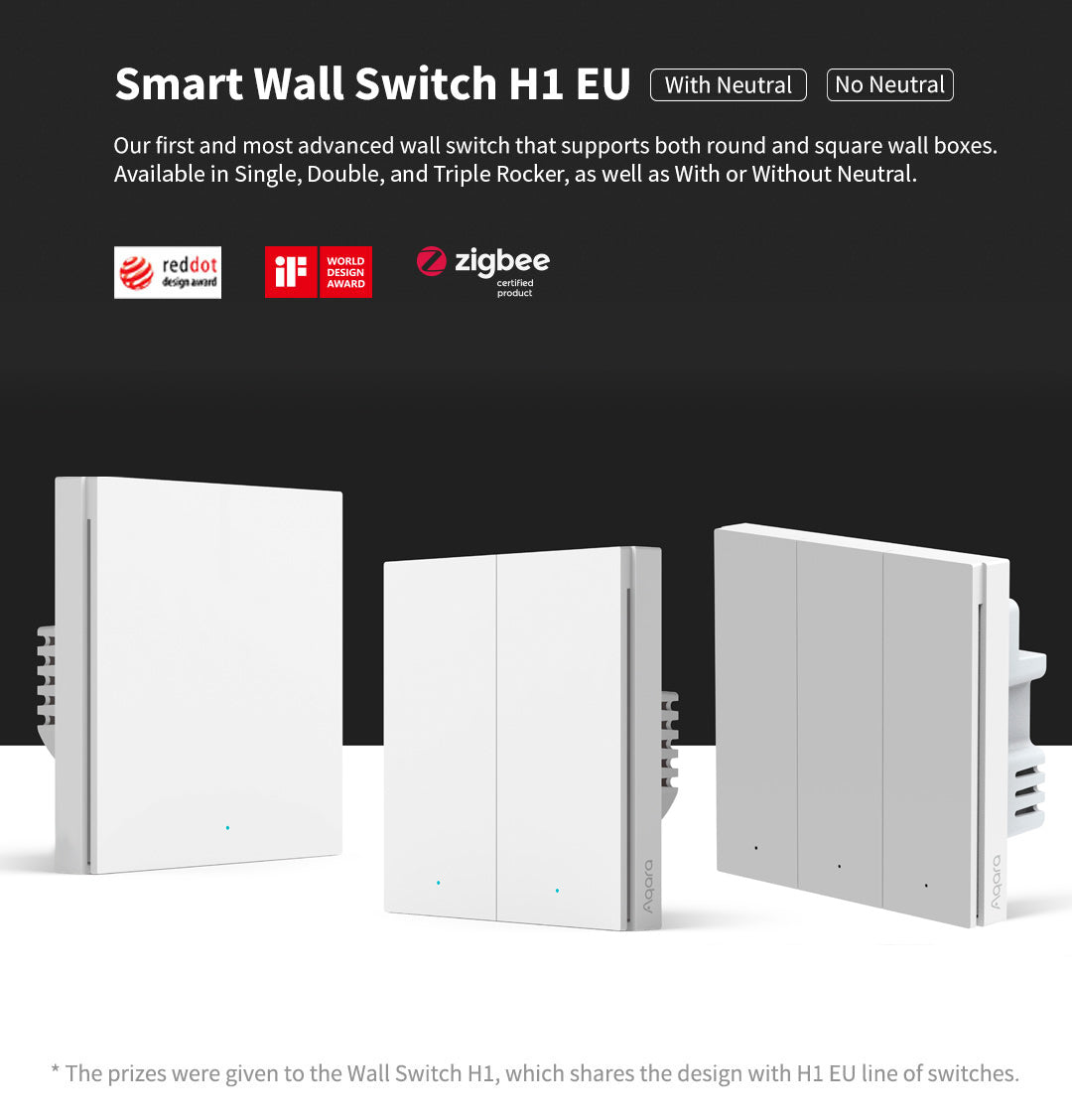 Aqara H1 Smart Wall Switch (Neutral / No-Neutral)